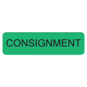 ALF/46G CONSIGNMENT - (UPPERCASE) - 40 x 12 PAPER, Black print on Fluoro Green Label, 800 per roll