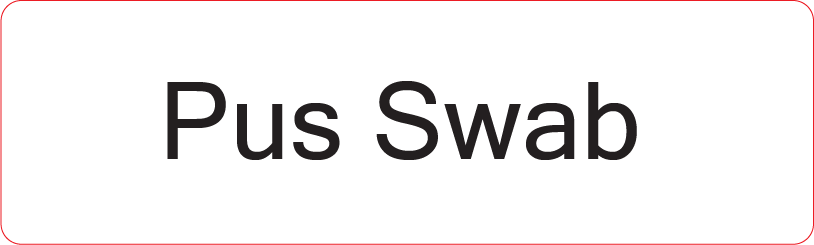 Pus Swab- 40 x 12, PAPER, Black print on White Label, 800 per roll