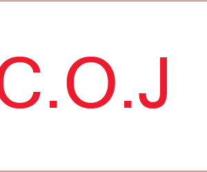 C.O.J - 40 x 12, PAPER, Red print on White Label, 800 per roll