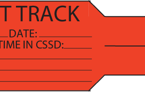 CSSD FAST TRACK - 60mm x 240mm, POLY, Black print on Red T-Tag, 500 per roll