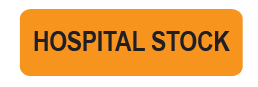 Hospital Stock - 40 x 12 , PAPER, Black print on Fluoro Orange Label, 800 per roll