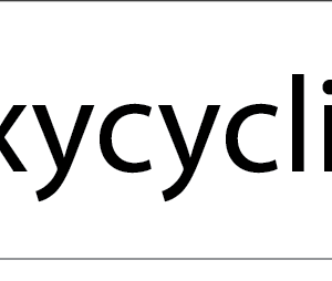 Doxycycline - 40 x 12, PAPER, Black print on WHITE Label, 800 per roll