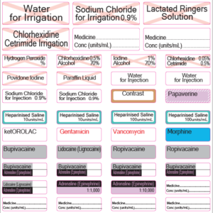 GENERAL - 42 Labels per page Sterile Label Sheet - 40 x 12, 60 x 20, Polypropylene with acrylic permanent adhesive 1 label sheet per pouch, 100 per box, Gamma Sterlised