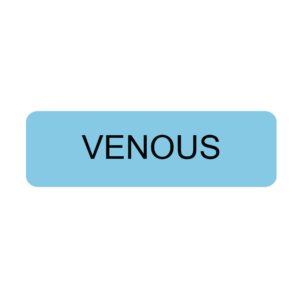 VENOUS - 40 x 12, PAPER, Black print on Blue Label, 800 per roll
