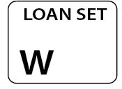 LOAN SET W- White label 400 per roll 55X42mm