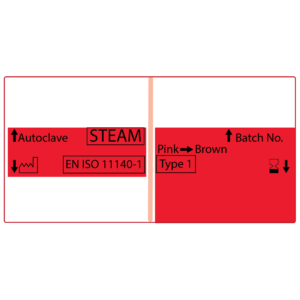 LABEL RED PIGGY BACK STEAM INDICATOR 700/ROLL
