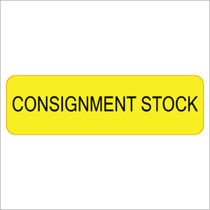 CONSIGNMENT STOCK - 40 x 12, PAPER, Black print on Yellow Label, 800 per roll