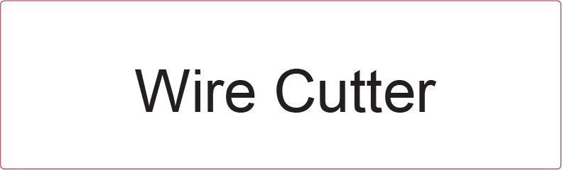 Wire Cutter - 40 x 12, PAPER, Black print on White Label, 800 per roll