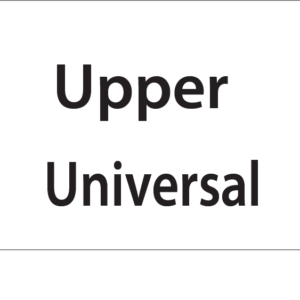 Upper Universal -27mm x 36mm Black Print on White Label, 400 per roll