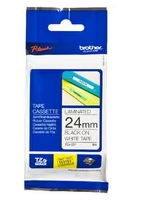 TZ-251 Black on White 24mm - Laminated Tape
