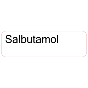Salbutamol - 40 x 12, PAPER, Black print on White Label, 800 per roll