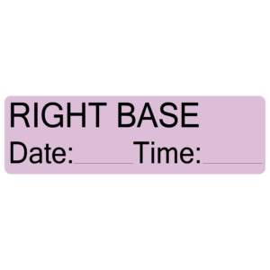 RIGHT BASE - 40 x 12, PAPER, Black print on Violet Label, 800 per roll