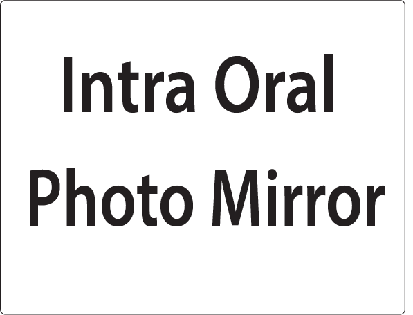 Intra Oral Photo Mirror -27mm x 36mm Black Print on White Label, 400 per roll