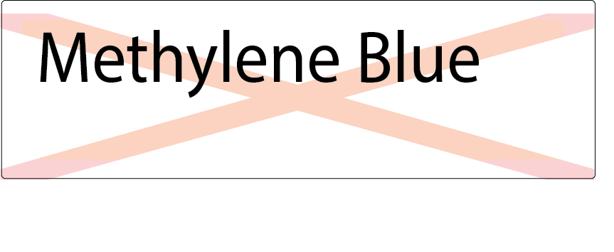 Methylene Blue - Black on White St Andrews Watermark, POLY, 100 Per Box, Gamma Sterilized
