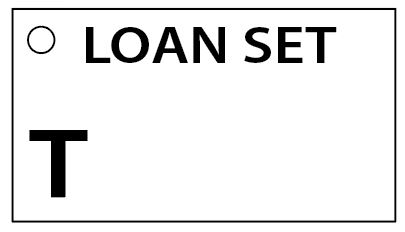LOAN SET T - 90 x 50, Black print on White,100 per pack with ties