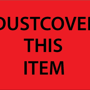 DUSTCOVER THIS ITEM- 100 x 80, PAPER, Black print on Red Label, 400 per roll