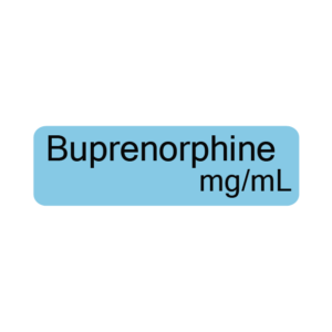 Buprenorphine mg/ml, 40 x 12, PAPER, Black print on Blue Label, 800 per roll
