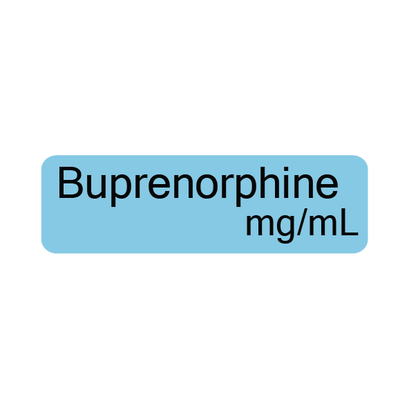 Buprenorphine mg/ml, 40 x 12, PAPER, Black print on Blue Label, 800 per roll