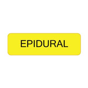 EPIDURAL - 40 x 12, PAPER, Black print on Yellow Label, 800 per roll