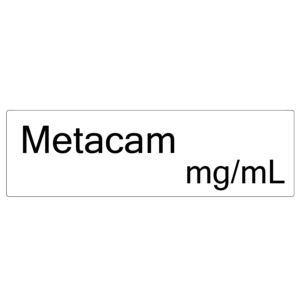 Metacam  mg/ml - 40 x 12, PAPER, Black print on White Label, 800 per roll