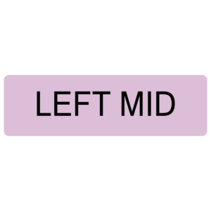 LEFT MID,  40 x 12, PAPER, Black print on Violet Label, 800 per roll