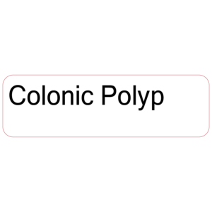 Colonic Polyp, 40 x 12, PAPER, Black print on White Label, 800 per roll