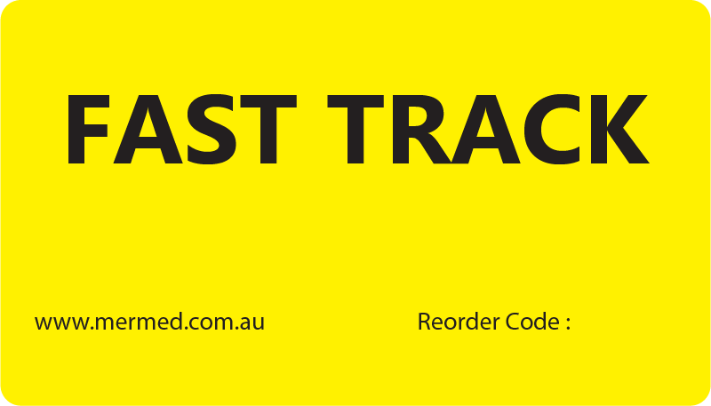FAST TRACK - 70 x 40 Black on Fluoro Yellow 500 per roll