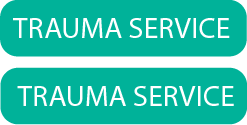 TRAUMA SERVICE reverse Green on White, 8 x 35mm - 1,000 per roll  ML/