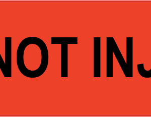 DO NOT INJECT - 40 x 12, PAPER, Black print on Red Label, 800 per roll