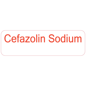 Cefazolin Sodium - 40 x 12, PAPER, RED print on White Label, 800 per roll