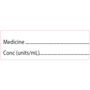 Abbreviated Container Labels - 70 x 25mm, POLY, Black print on White Label, 500 per roll