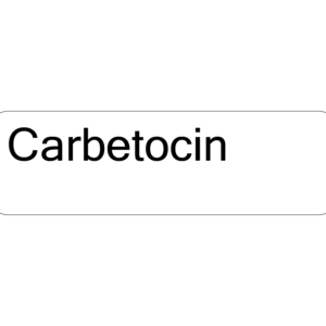 Carbetocin - 40 x 12, PAPER, Black print on White Label, 800 per roll