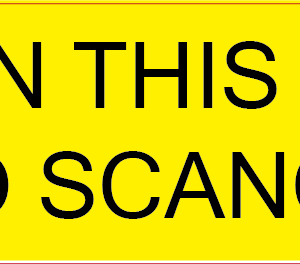 SCAN THIS ITEM INTO SCANCARE- 40 x 12 , PAPER, Black print on Fluoro Yellow Label, 800 per roll