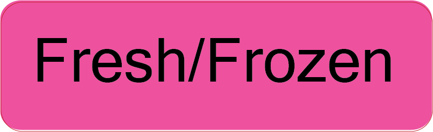 Fresh/ Frozen- 40 x 12, PAPER, Black print on Fluoro Pink, 800 per roll