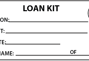 LOAN KIT - 110 x 50, Black print on White Tag, 100 per pack with ties