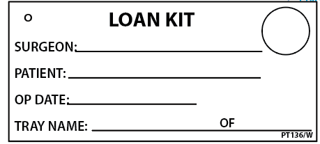 LOAN KIT - 110 x 50, Black print on White Tag, 100 per pack with ties