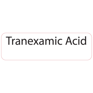 Tranexamic Acid - 40 x 12, PAPER, Black print on White Label, 800 per roll