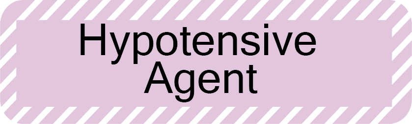 Hypotensive Agent, 40 x 12, PAPER, Black print on Violet with white diagonal lines label , 800 per roll