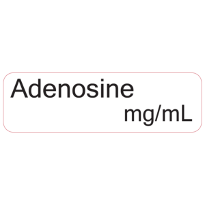 Adenosine mg/mL - 40 x 12, PAPER, Black print on White Label, 800 per roll