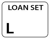LOAN SET L - White label 400 per roll 55X42mm