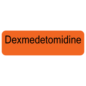 Dexmedetomidine - 40 x 12, PAPER, Black print on Orange Label, 800 per roll