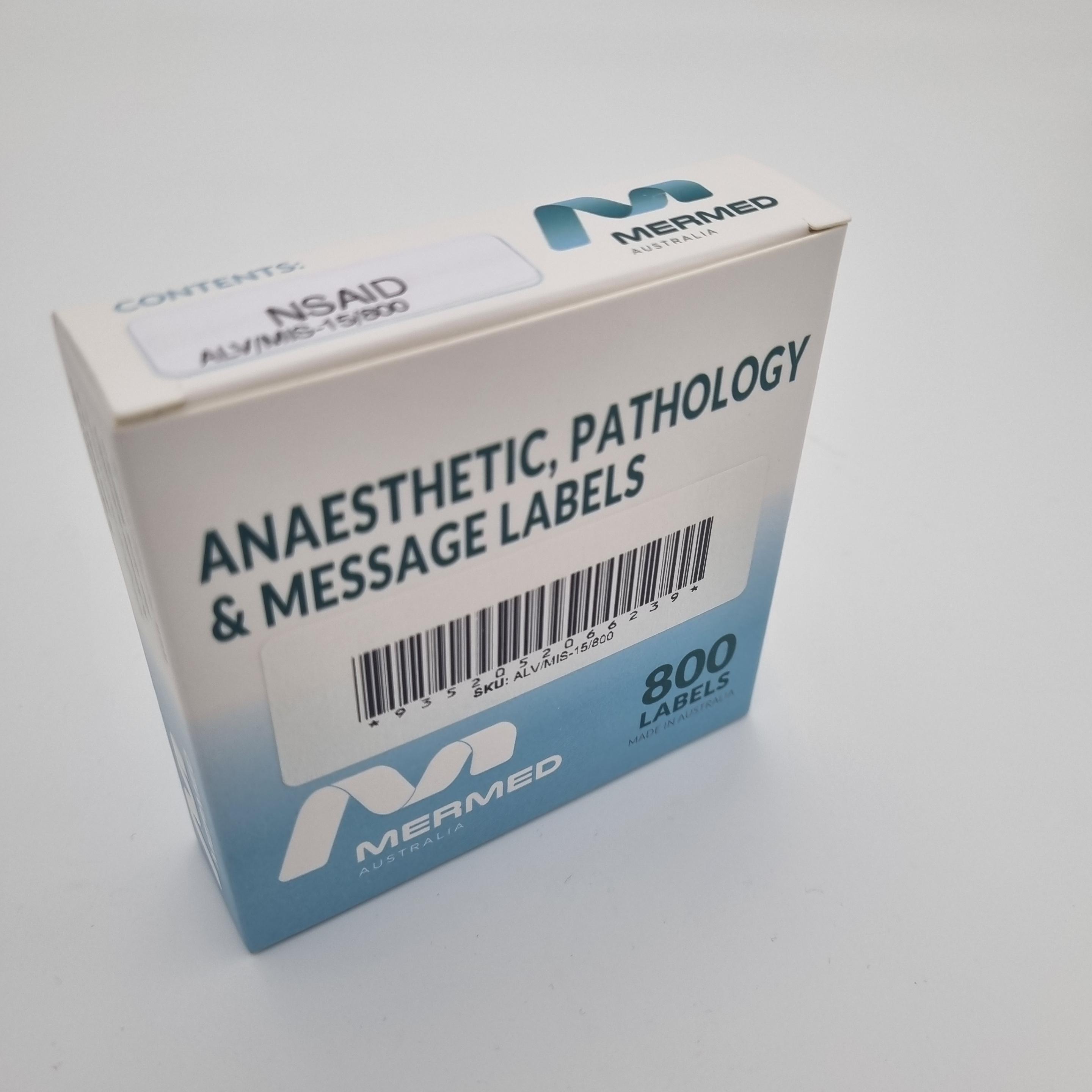 NSAID - 40 x 12, PAPER, Black print on White Label, 800 per roll - Image 2