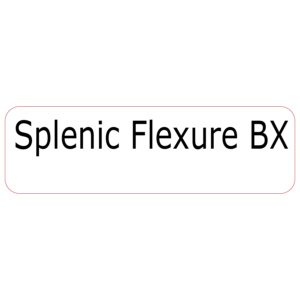 Splenic Flexure BX - 40 x 12, PAPER,Black print on White Label, 800 per roll