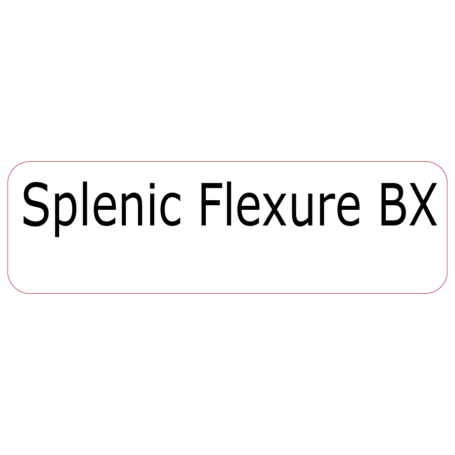 Splenic Flexure BX - 40 x 12, PAPER,Black print on White Label, 800 per roll