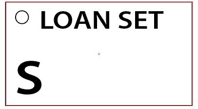 LOAN SET S - 90 x 50, Black print on White,100 per pack with ties