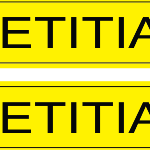 DIETITIAN - Black on Yellow, 8 x 35mm, 1,000 Per Roll.
