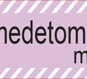 Dexmedetomidine mcg/mL,  40 x 12, PAPER, Black print on Violet Label with White Stripes, 800 per roll