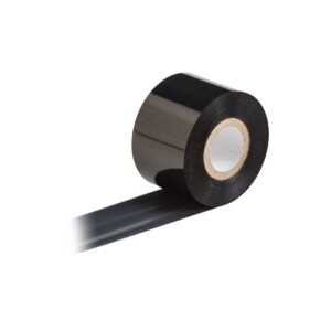 B110A/40/300 40mm x 300metres thermal printer ribbon black, CSO (CARBON SIDE OUT) - MB110AOR70716S Black Wax Resin