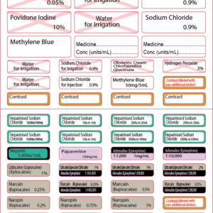 GENERAL - 49 Labels per page Sterile Label Sheet- 40 x 12, 20 x 60 - Polypropylene with acrylic permanent adhesive, 1 label sheet per pouch, 100 per pack - Gamma Sterlised