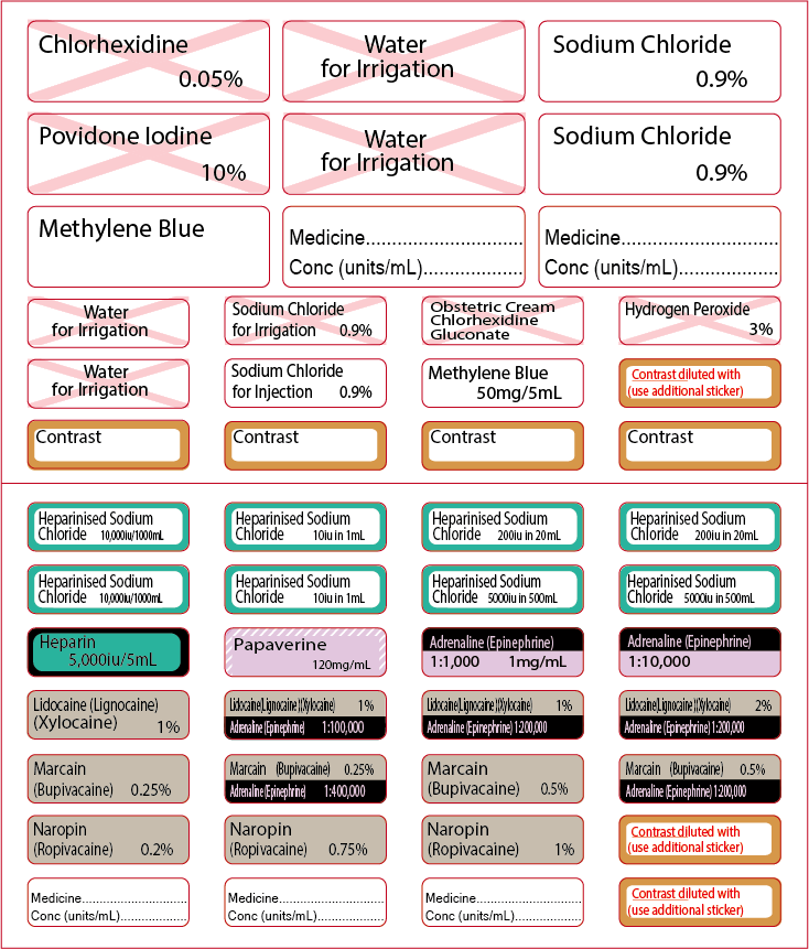 GENERAL - 49 Labels per page Sterile Label Sheet- 40 x 12, 20 x 60 - Polypropylene with acrylic permanent adhesive, 1 label sheet per pouch, 100 per pack - Gamma Sterlised